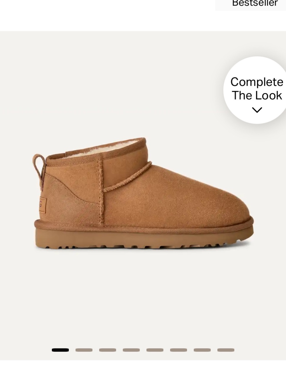 UGG Chestnut Shearling-Lined Low Booties